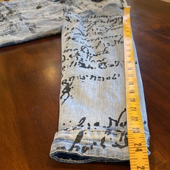 Waimea Men’s Denim Graffiti Truckers Jacket Size Medium - Picture 8 of 8